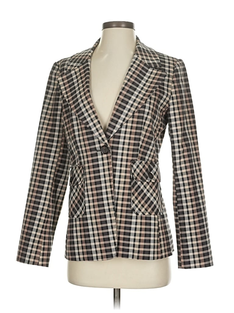 Pre-owned Maeve By Anthropologie Blazer Jacket In Gray