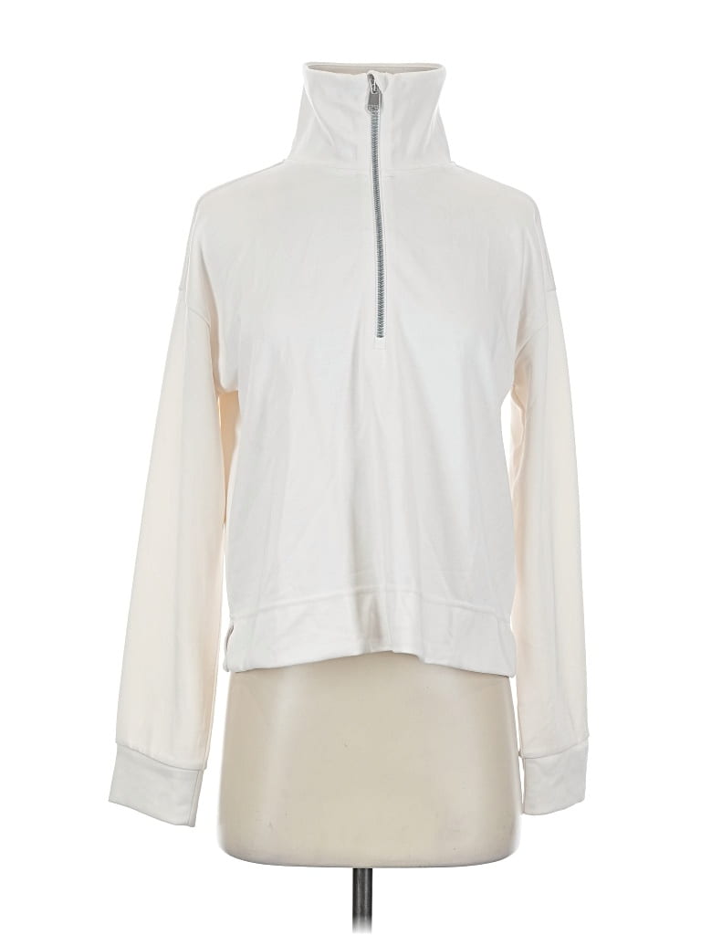 Pre-owned Athleta Sweatshirt In White