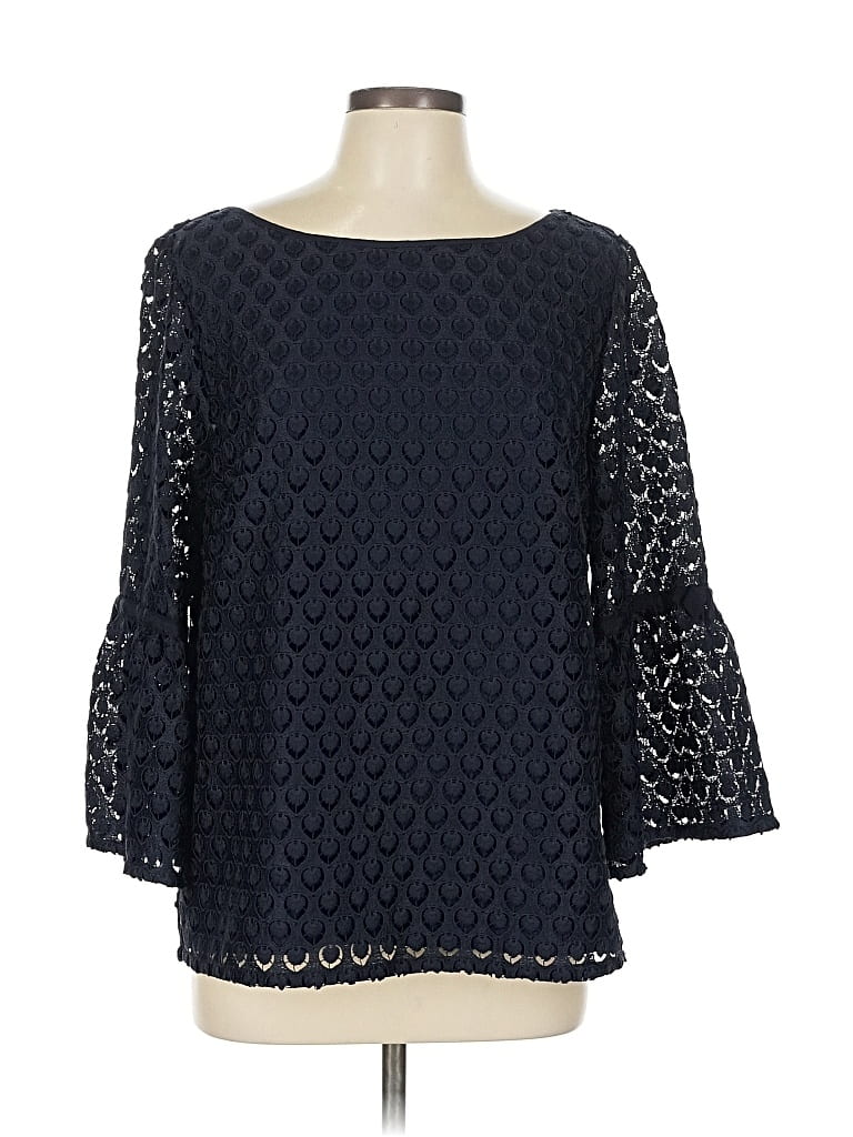 Pre-owned Rsvp By Talbots 3/4 Sleeve Blouse In Blue