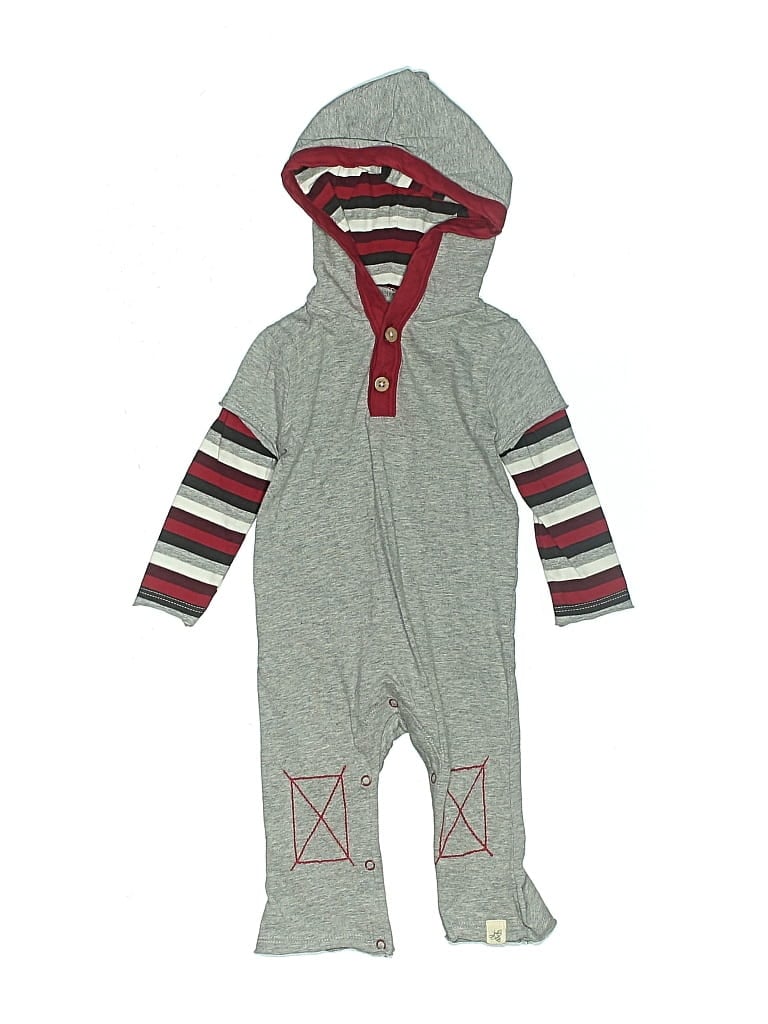 Pre-owned Burt's Bees Baby Babies' Long Sleeve Onesie In Gray