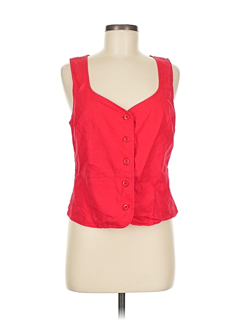 Pre-owned Michael Stars Sleeveless Blouse In Red