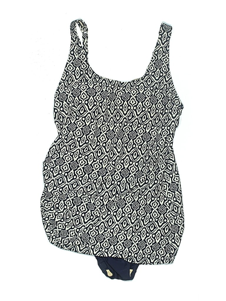 Pre-owned Shore Shapes Swimsuit Top Ivory Paisley Pattern Swimwear In White