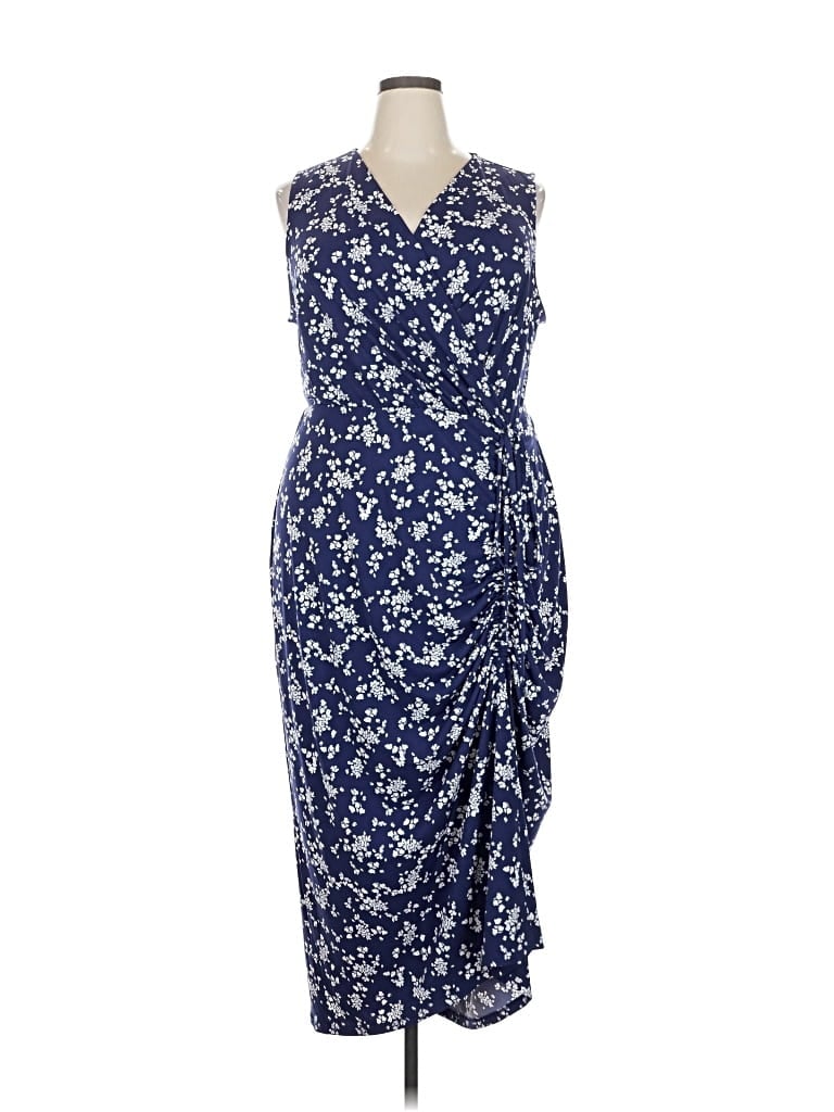 Pre-owned Lane Bryant Cocktail Dress In Blue