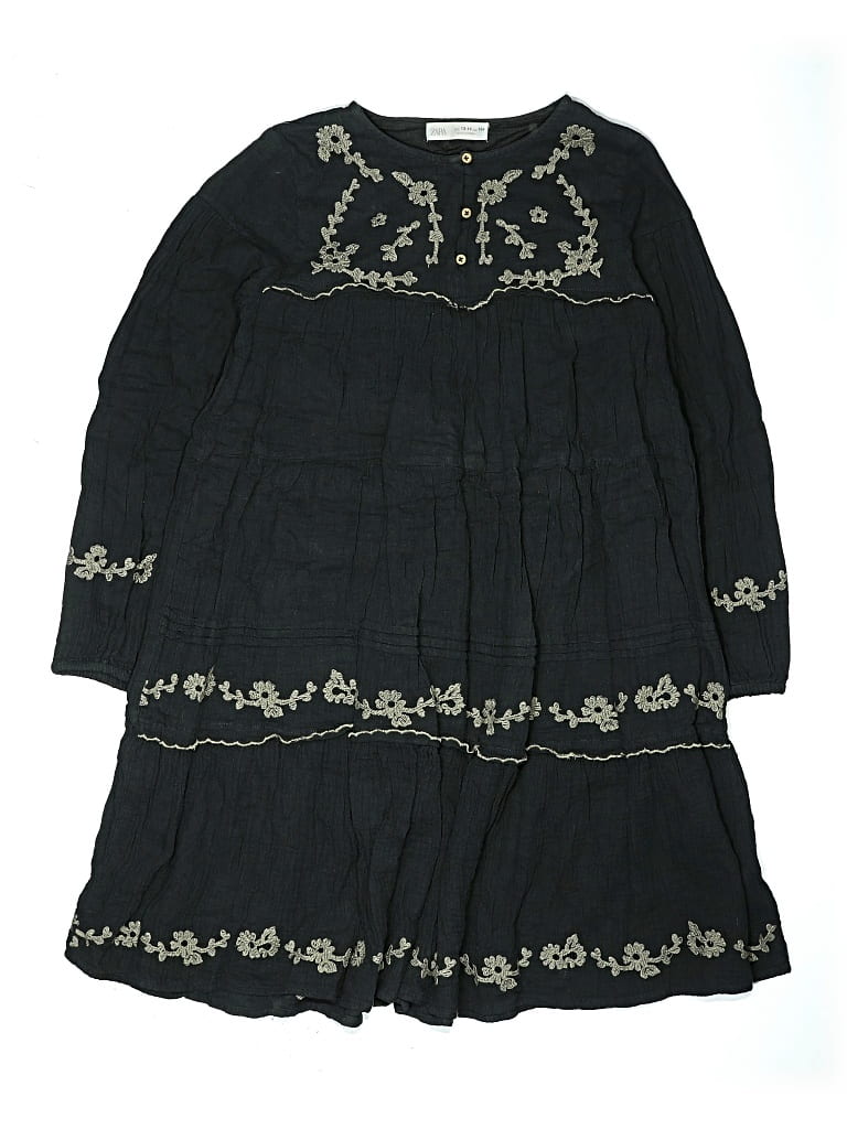 Pre-owned Zara Kids' Dress In Black
