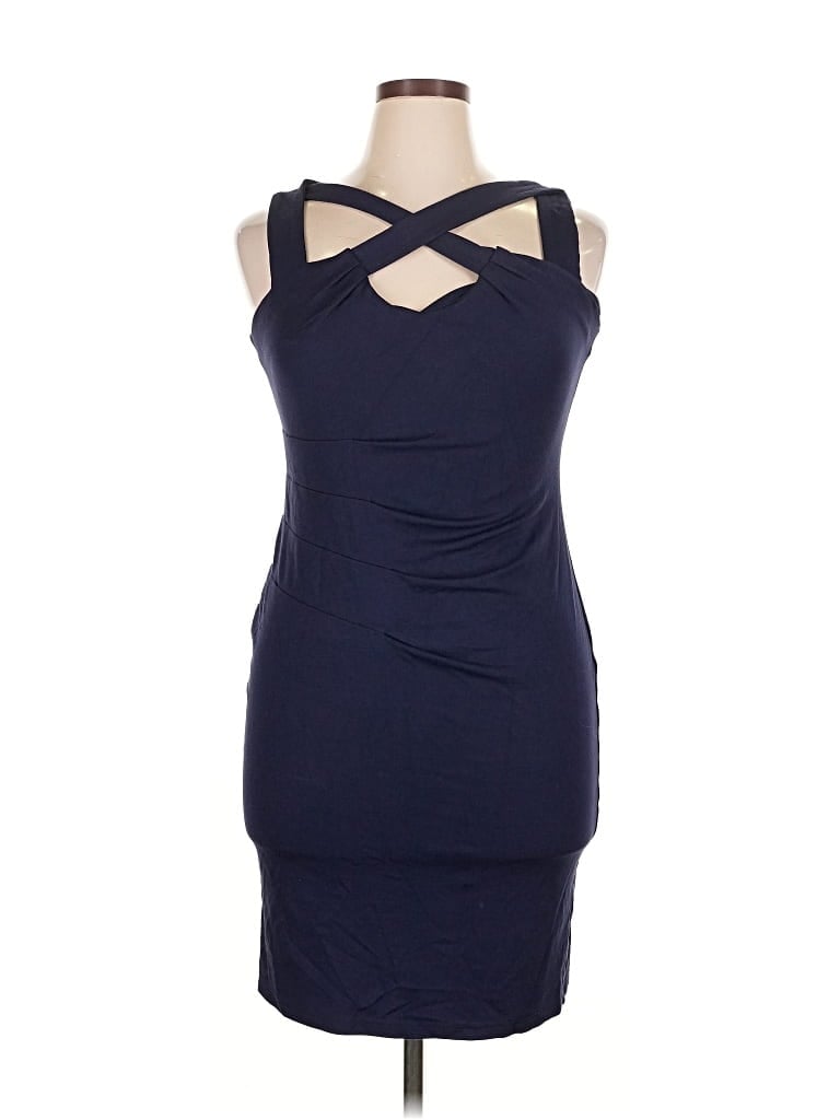Pre-owned Assorted Brands Cocktail Dress In Blue