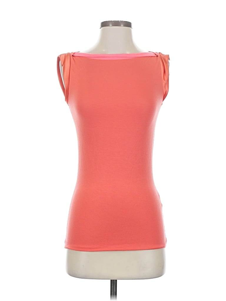 Pre-owned Tahari Sleeveless Top Orange Sweetheart Neckline Tops