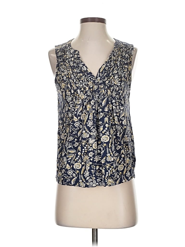 Pre-owned Lucky Brand Sleeveless Blouse In Blue