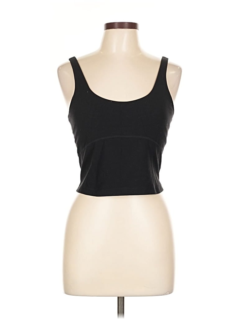 Pre-owned Tnaction Tank Top Black Strapless Neckline Tops