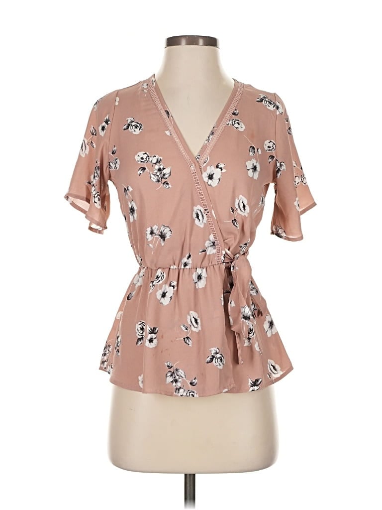 Pre-owned Sienna Sky 3/4 Sleeve Blouse In Brown