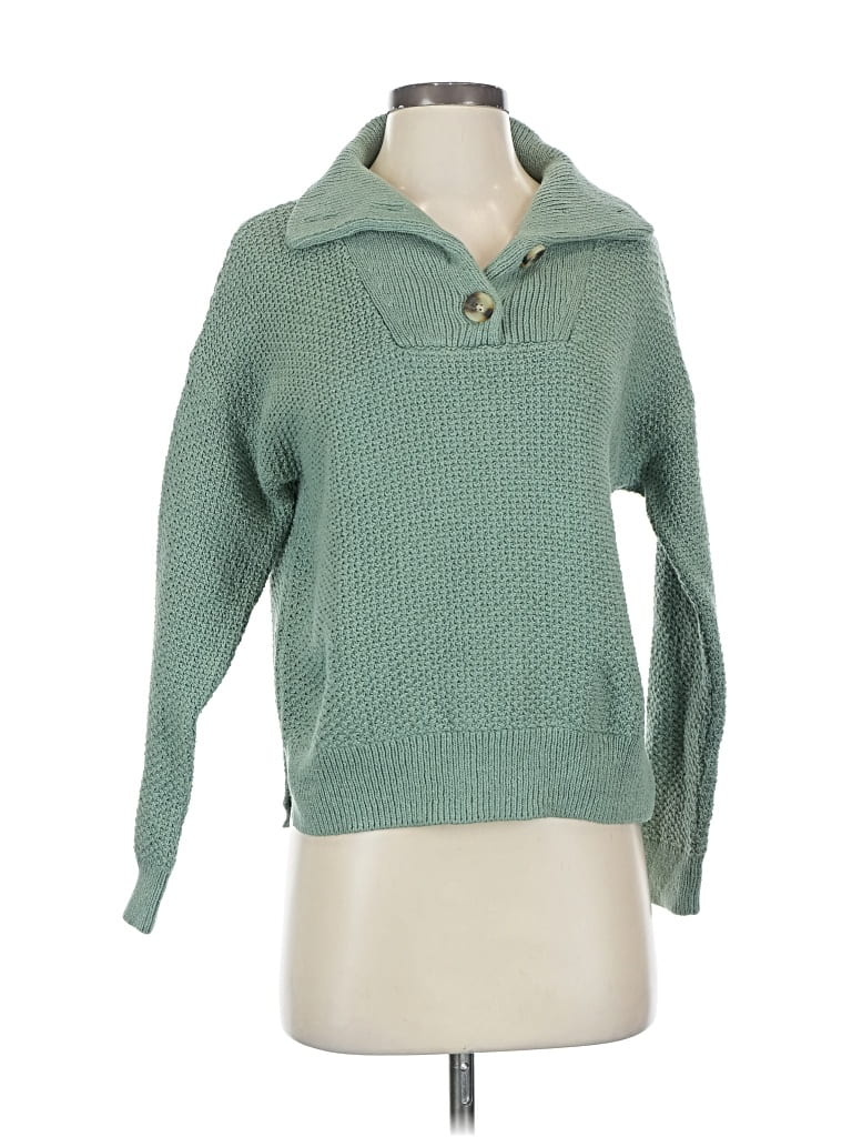 Pre-owned Madewell Pullover Sweater In Green