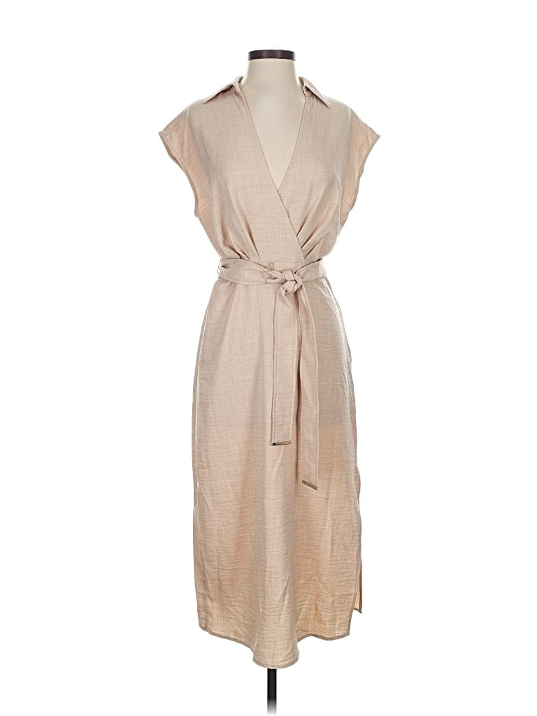 Pre-owned Dkny Casual Dress In Brown