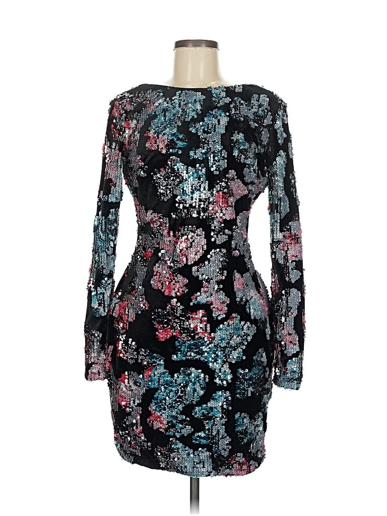 Pre-owned Dress The Population Cocktail Dress In Black