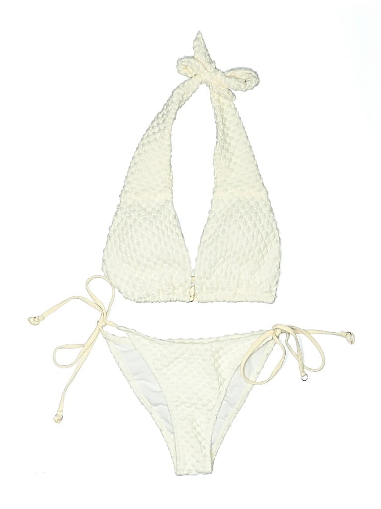 Pre-owned Unbranded Two Piece Swimsuit In White