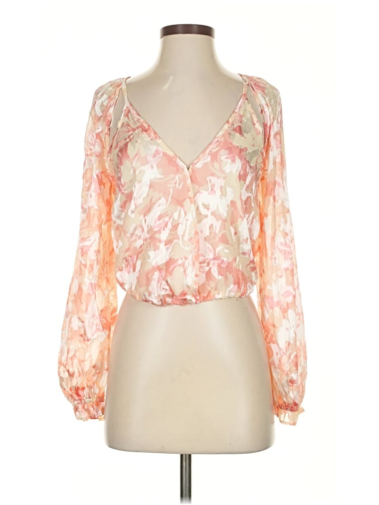 Pre-owned Astr 3/4 Sleeve Blouse In Pink