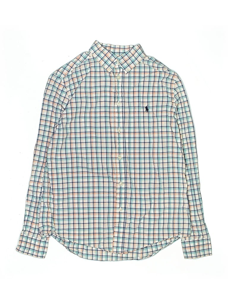 Pre-owned Ralph Lauren Kids' Long Sleeve Button Down Shirt In Blue