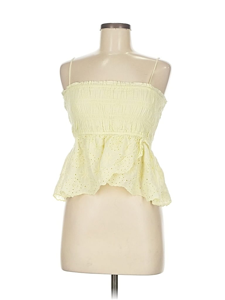 Pre-owned American Eagle Outfitters Sleeveless Blouse In Yellow