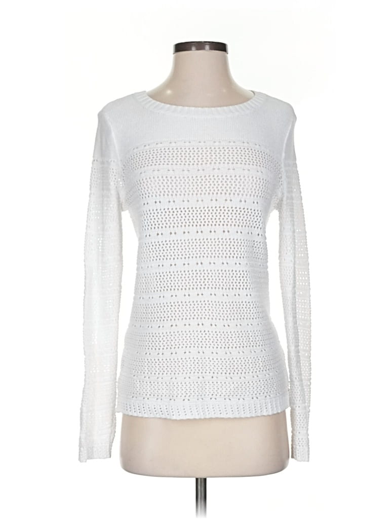 Pre-owned Talbots Pullover Sweater In White