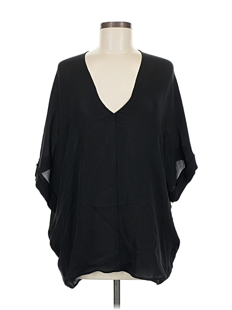 Pre-owned Vince 3/4 Sleeve Blouse In Black
