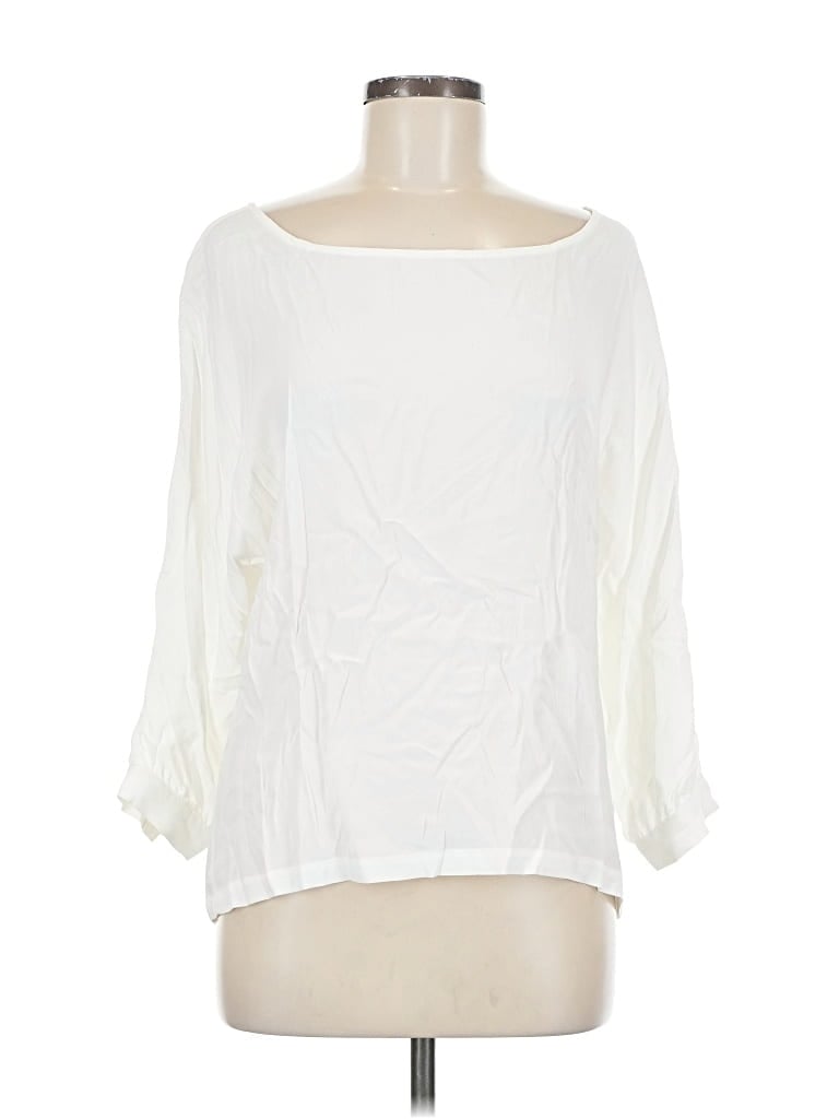 Click to view more detailed imagery on our partner's website Pre-owned Sam & Lavi 3/4 Sleeve Blouse In White