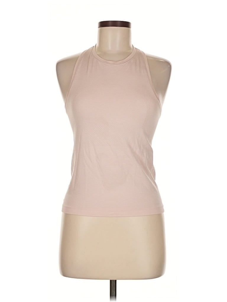 Pre-owned Lululemon Athletica Tank Top Tan Halter Neckline Tops In Brown