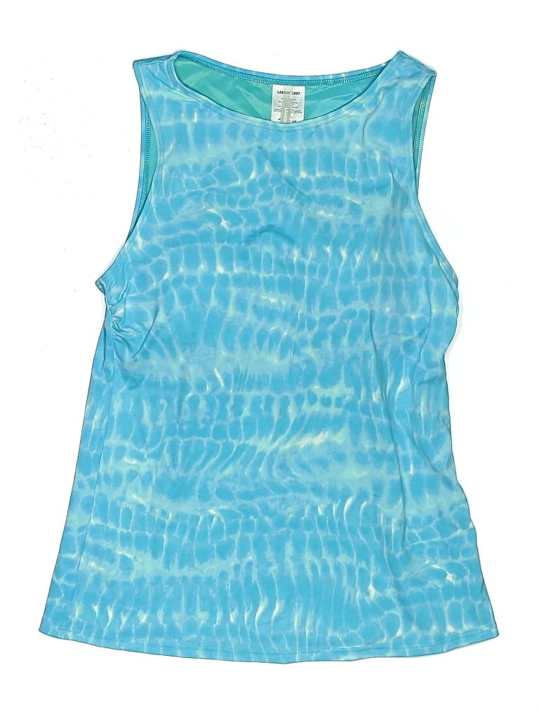 Lands' End Swimsuit Top Blue Swimwear