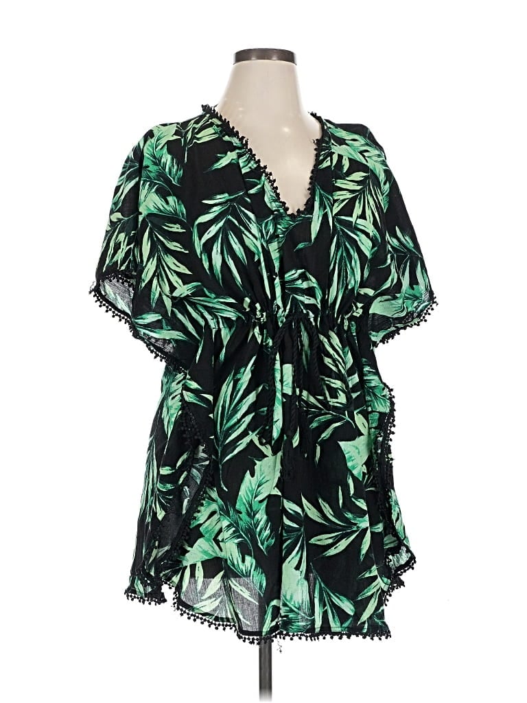 Pre-owned Old Navy Short Sleeve Blouse In Green