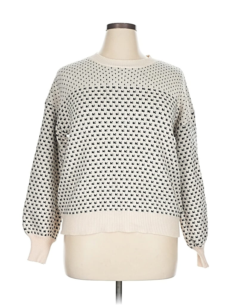 Pre-owned Début Pullover Sweater In White