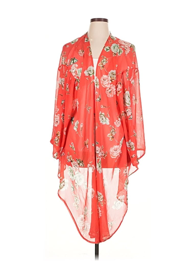 Pre-owned Love, Fire Kimono In Red