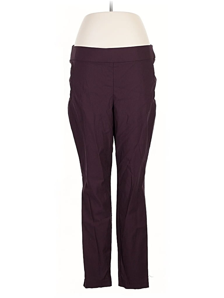 Pre-owned Elle Dress Pants In Burgundy