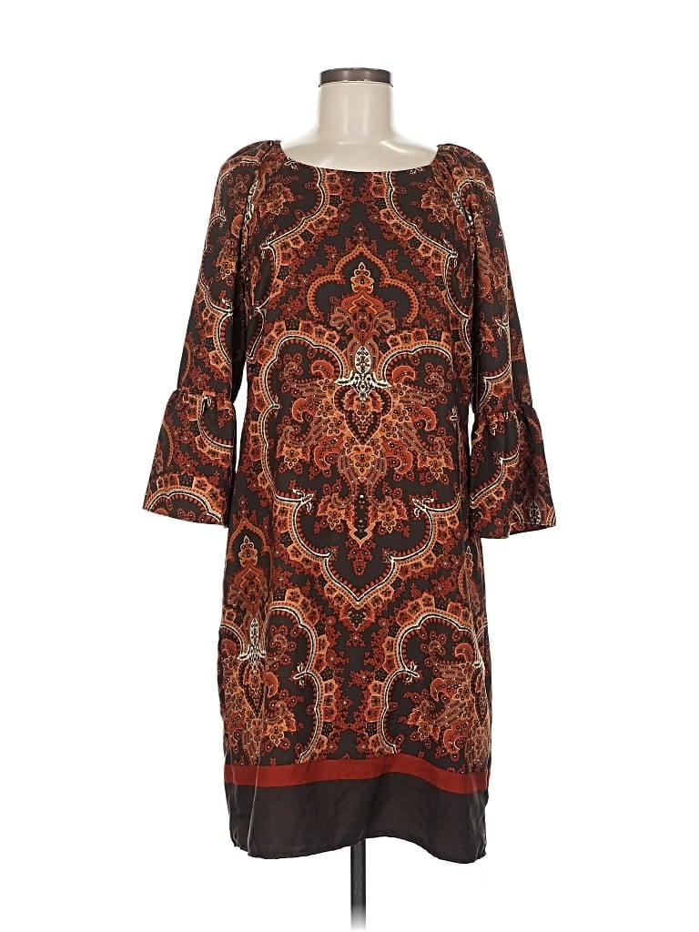 Pre-owned New York And Company Casual Dress In Brown