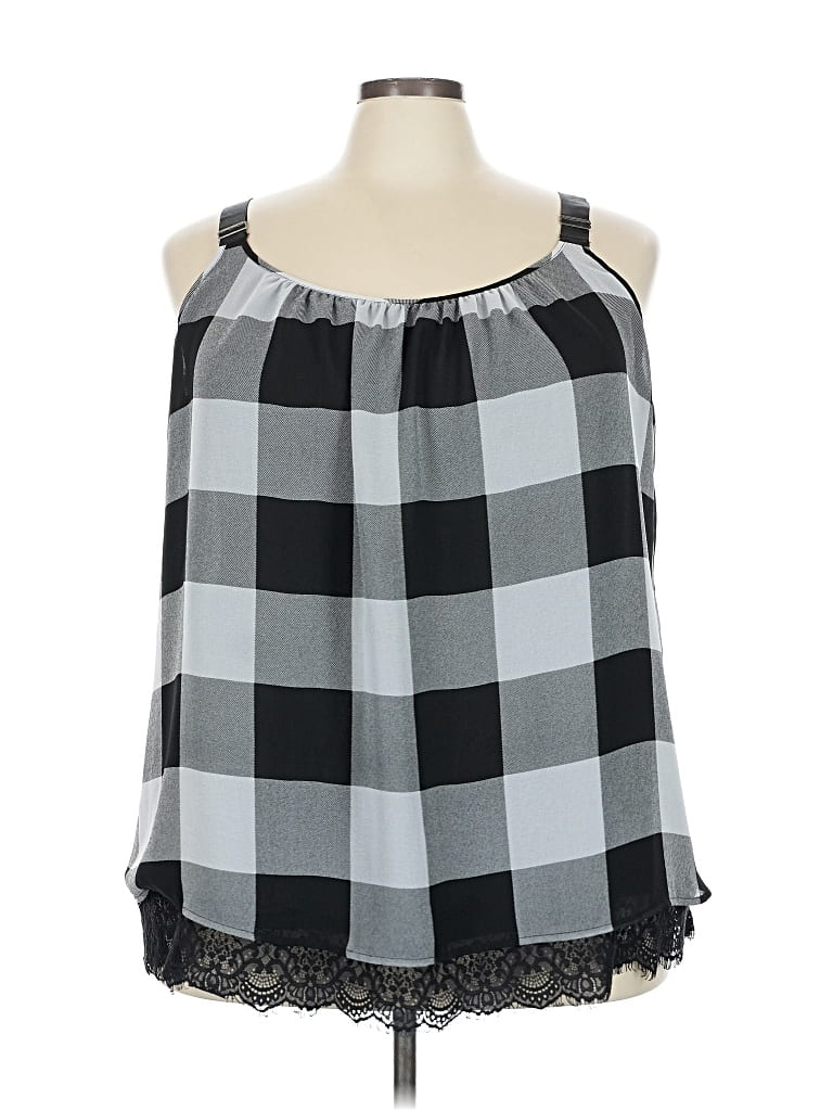 Pre-owned Lane Bryant Sleeveless Blouse In Gray