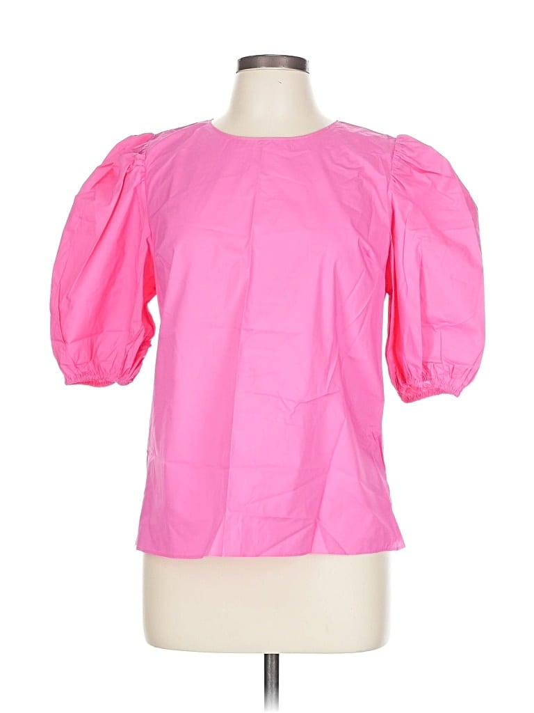 Pre-owned English Factory Short Sleeve Blouse In Pink