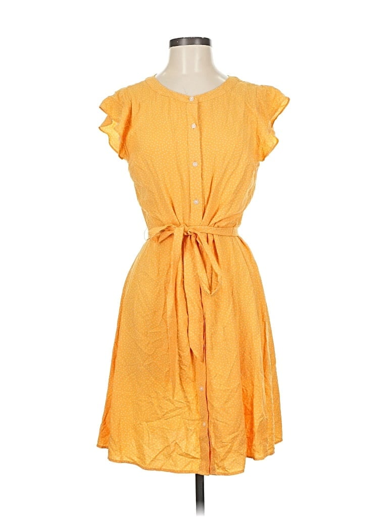 Pre-owned Ann Taylor Loft Outlet Casual Dress In Yellow