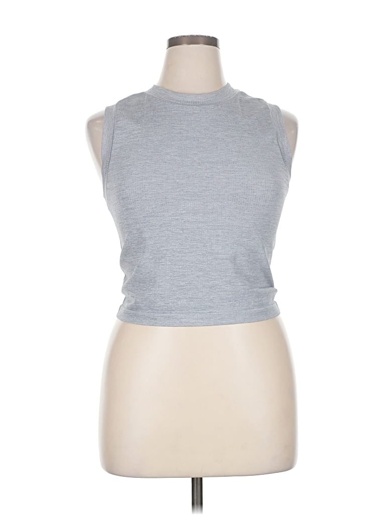 Pre-owned Athleta Sleeveless T-shirt In Gray