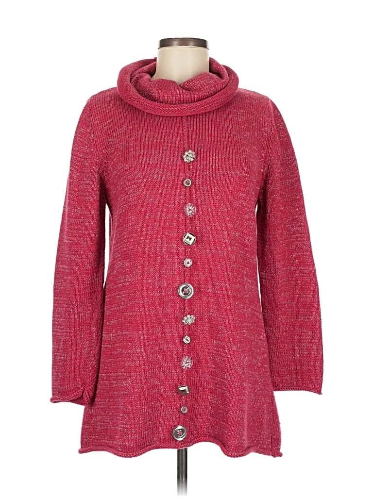 Pre-owned Soft Surroundings Cardigan Sweater In Pink