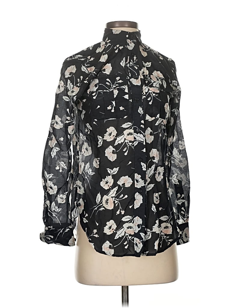 Pre-owned Polo Ralph Lauren Long Sleeve Blouse In Black