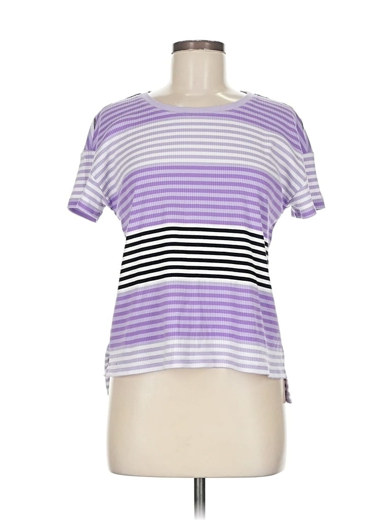 Pre-owned T By Talbots Short Sleeve T-shirt In Purple