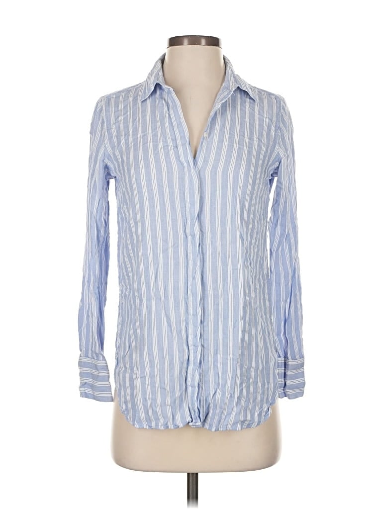 Pre-owned Banana Republic Long Sleeve Button Down Shirt In Blue