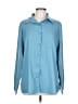 Unbranded 100% Polyester Solid Blue Long Sleeve Blouse Size L - photo 1