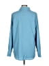 Unbranded 100% Polyester Solid Blue Long Sleeve Blouse Size L - photo 2