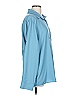 Unbranded 100% Polyester Solid Blue Long Sleeve Blouse Size L - photo 4