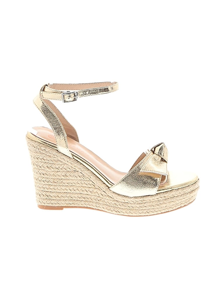 Pre-owned Assorted Brands Wedges In Brown