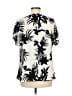 Beacon 100% Polyester Ivory Short Sleeve Blouse Size M - photo 2