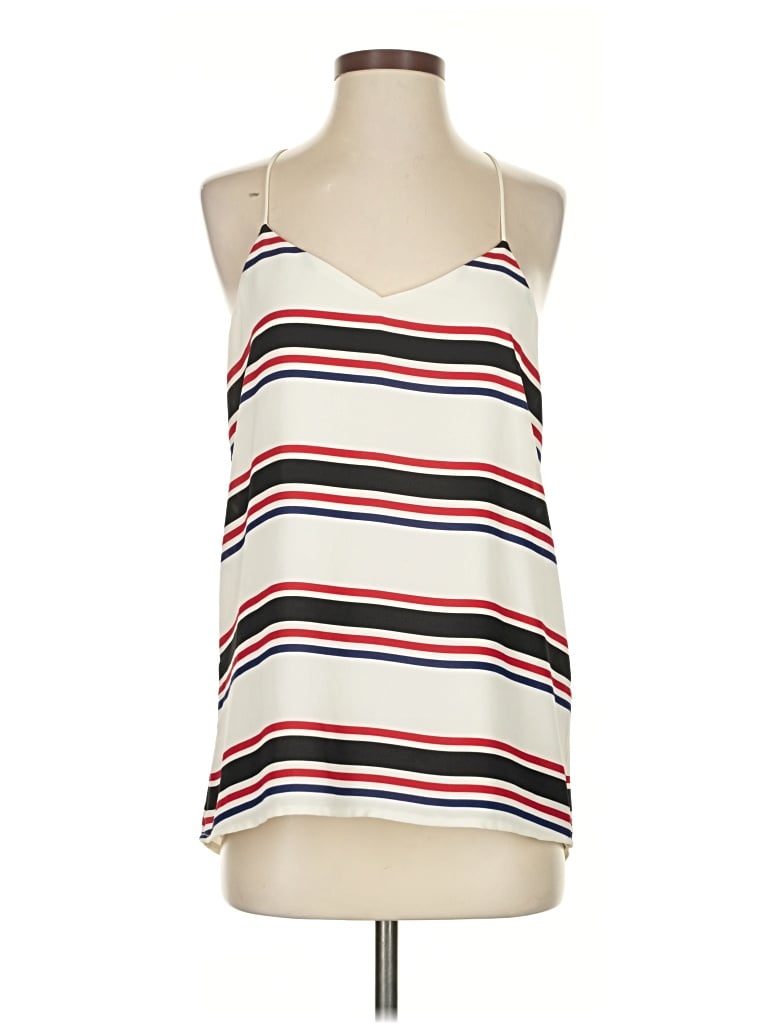 Pre-owned Express Sleeveless Top Ivory Halter Neckline Tops In White