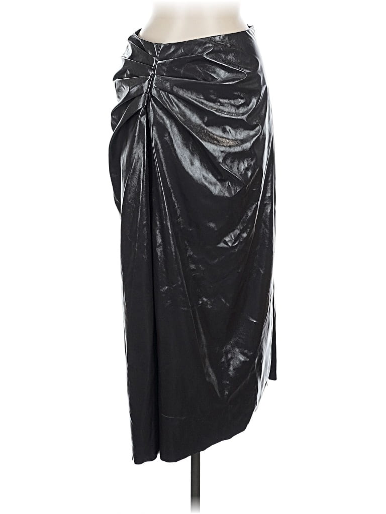 Pre-owned A.l.c Faux Leather Skirt In Black