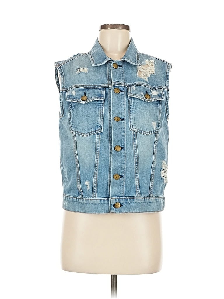 Pre-owned Current Elliott Denim Vest In Blue