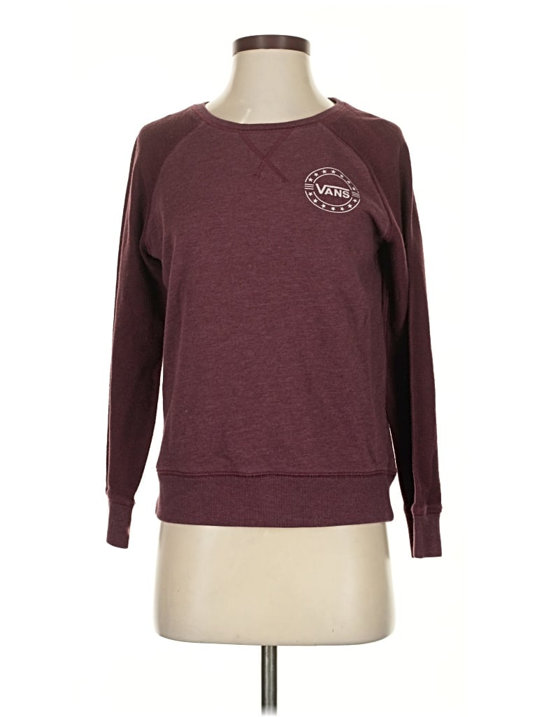 Pre-owned Vans Sweatshirt In Burgundy