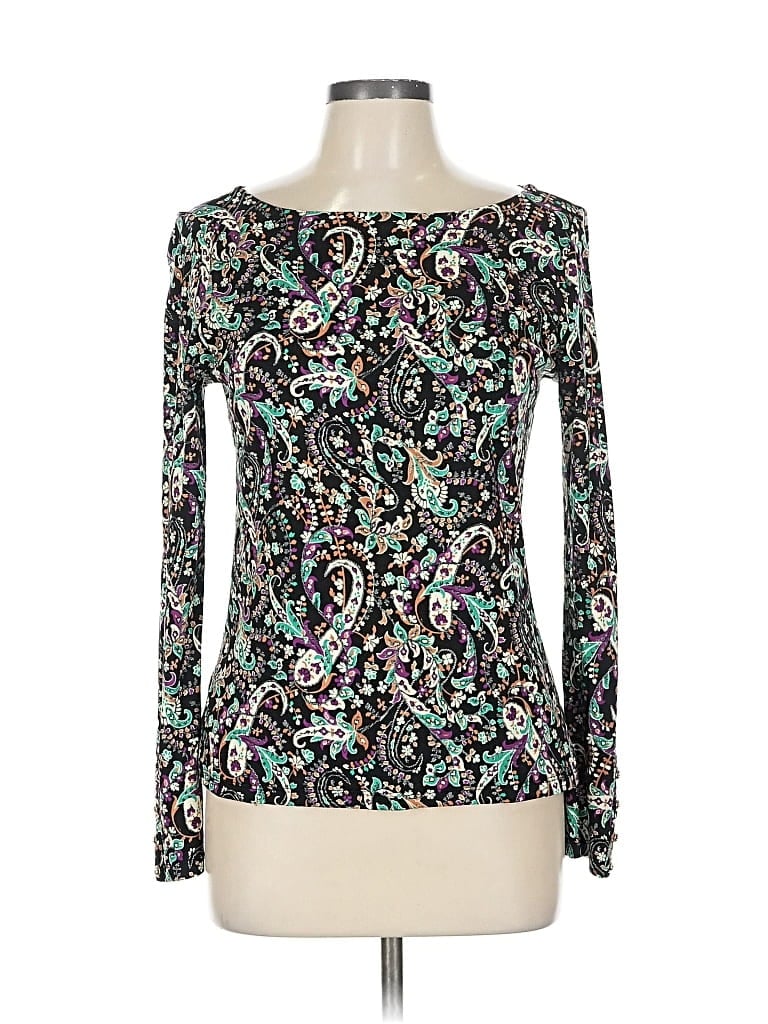 Pre-owned Ann Taylor Long Sleeve Blouse In Black