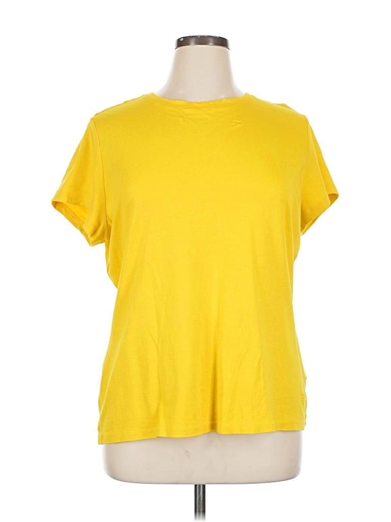 Pre-owned Isaac Mizrahi Live Short Sleeve T-shirt In Yellow