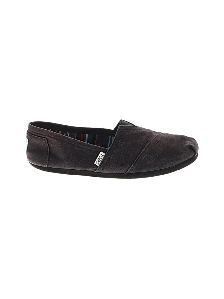 Pre-owned Toms Flats In Black